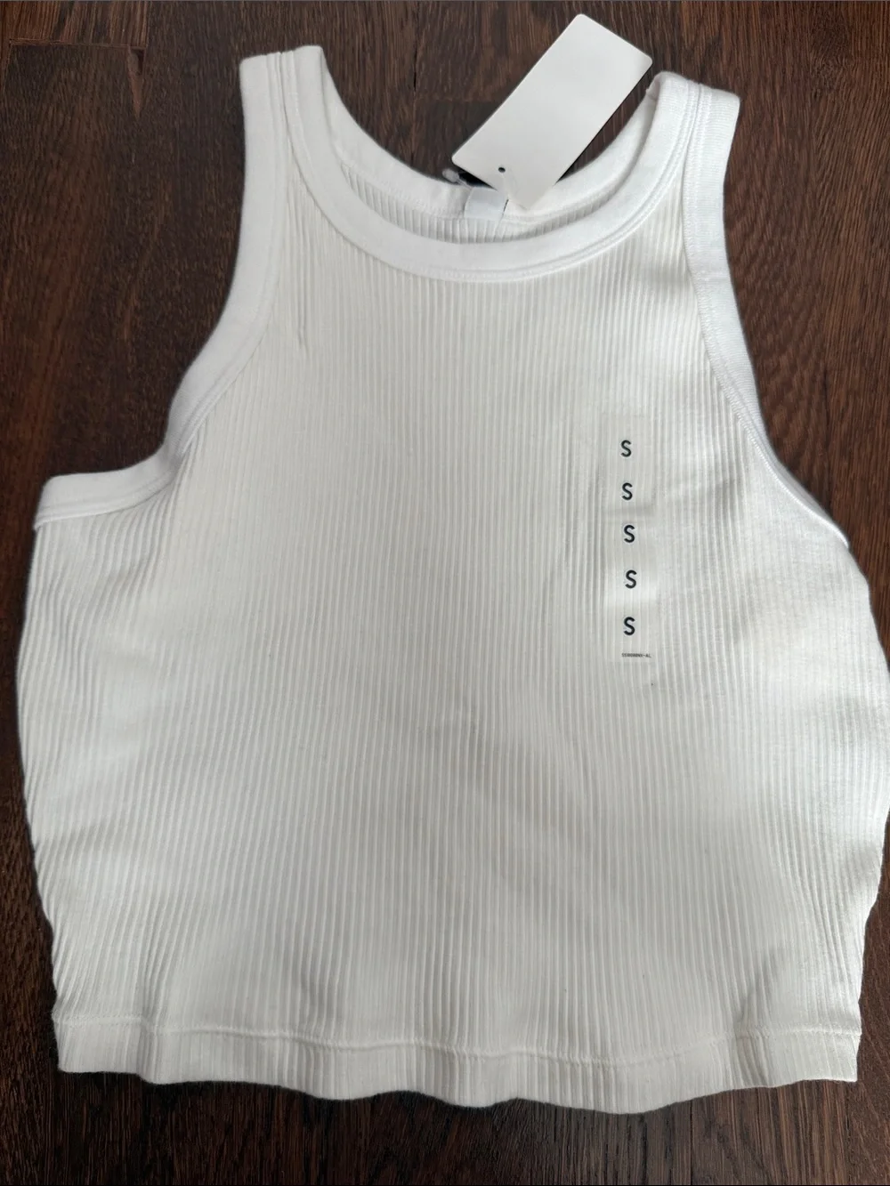 cropped ribbed tank top